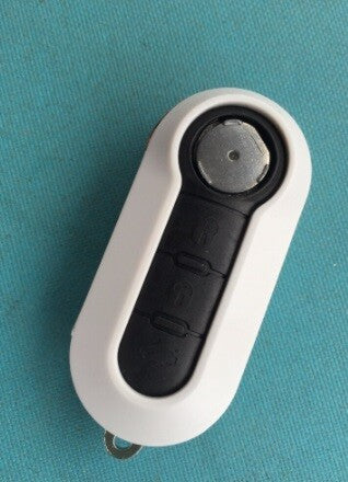 White 3 Button Remote Fob Shell Key fits Fiat 500 Panda Brava Punto Stilo
