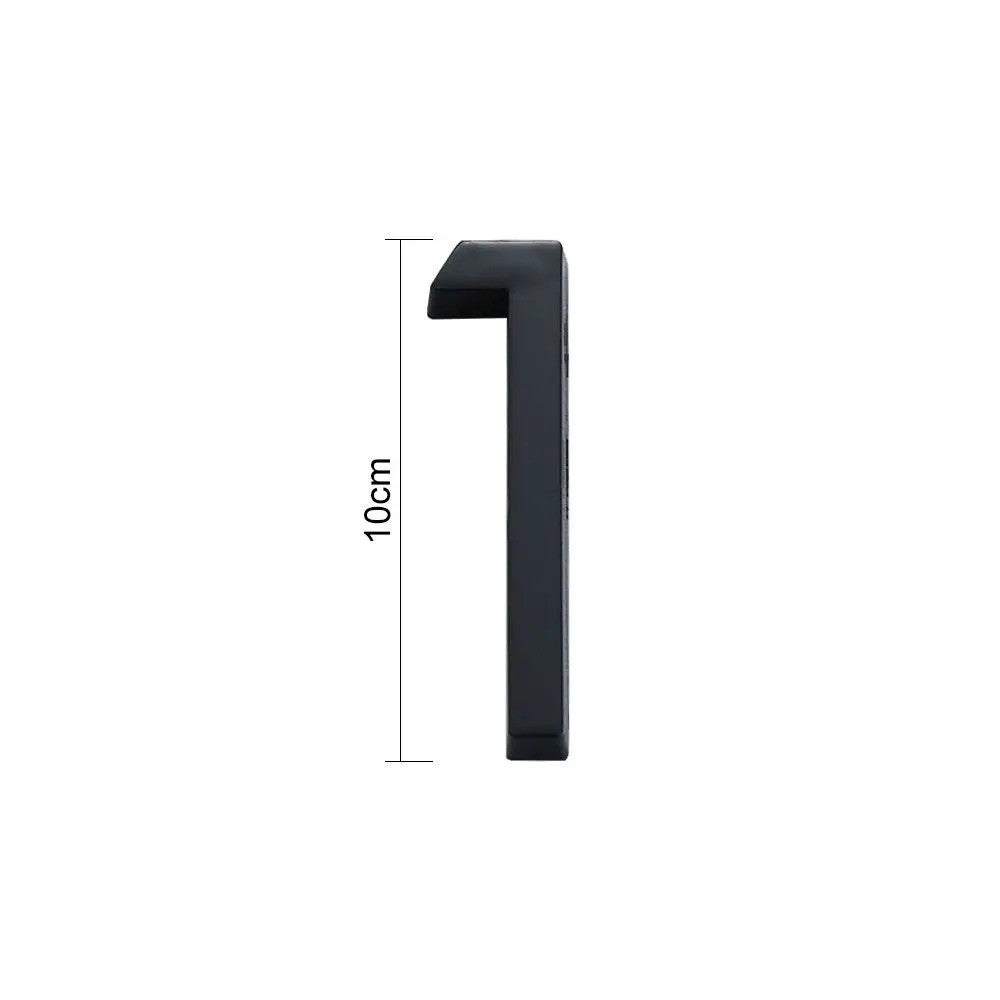3D Black for Home Mailbox Hotel Address ABS Acrylic Numeral Tag Number 6