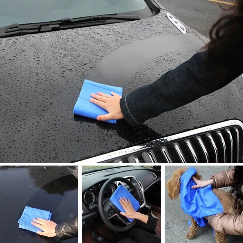 1x PVA Car Wash Towel Soft Strong Absorbent Cleaner Random Colour 43*32cm