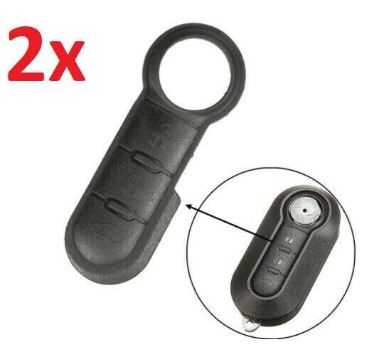 2x Fiat 500 Abarth Panda Punto Bravo 3 Button Remote Key Rubber Pads