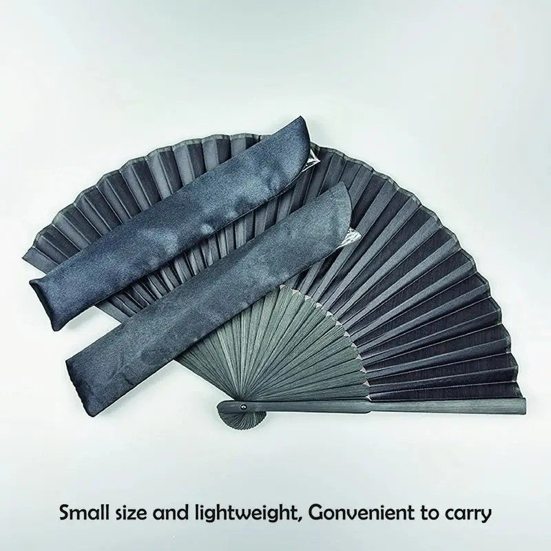 Black Hand Fan Folding Fans Dance Wedding Party Favor Chinese