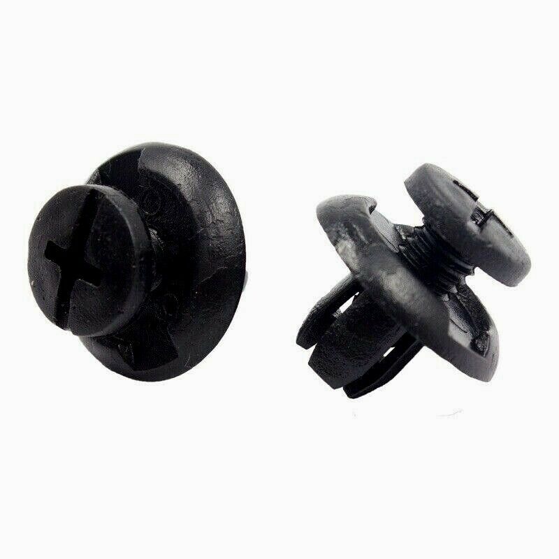 10x 8mm Plastic Rivets Fastener Push In Clips Car Bumper Door Trim Panel Clips