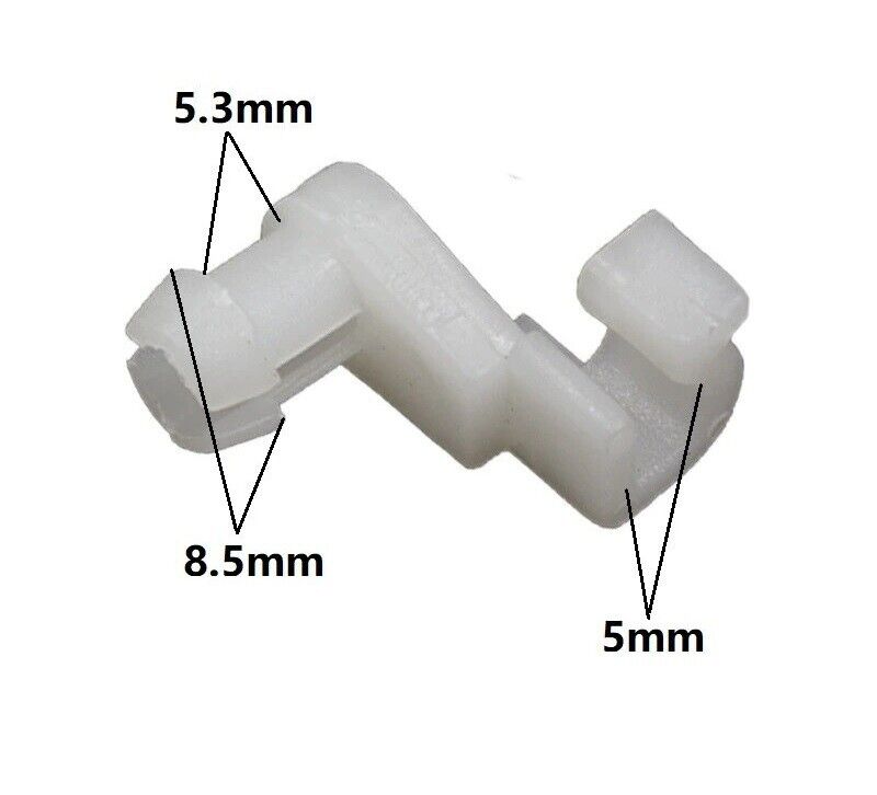 5x Door Lock Latch Rod 5mm Size Clips Nylon Retainer for Toyota