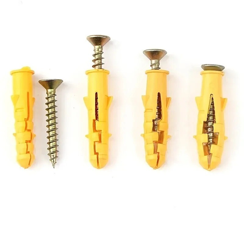 10x Drywall Anchor Screws Assortment Plastic Wall Anchors Philips Flat Head