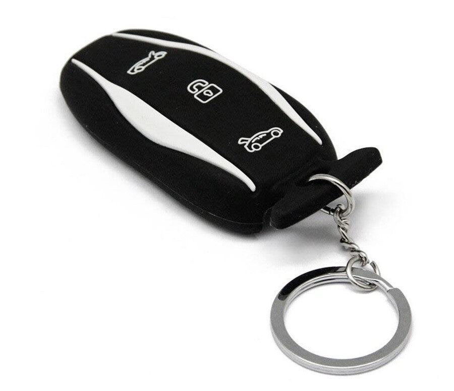 Car Key Case Cover Protector for Tesla Model 3 S Black Silicone