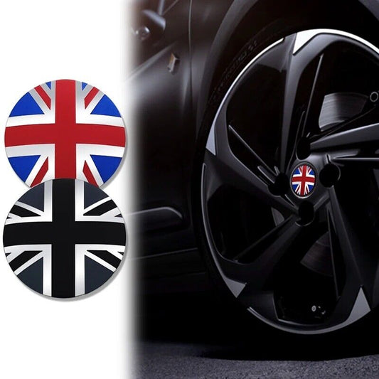 Metal 4pcs 56mm British Logo Badge Car Wheel Centre Hub Cap Emblem Stickers