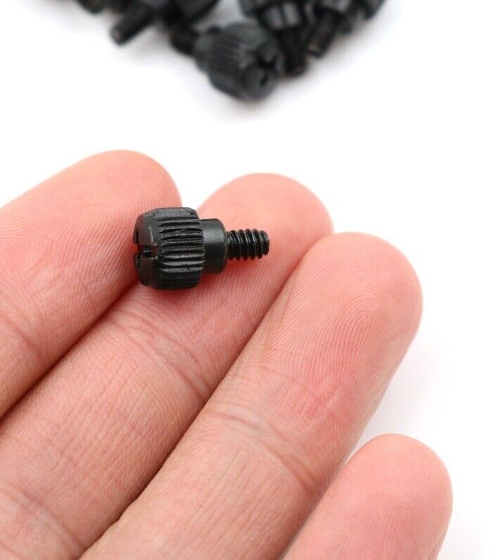 10x Black Thumb Hand Tighten PC Computer Case Adjustment Screws 6-32