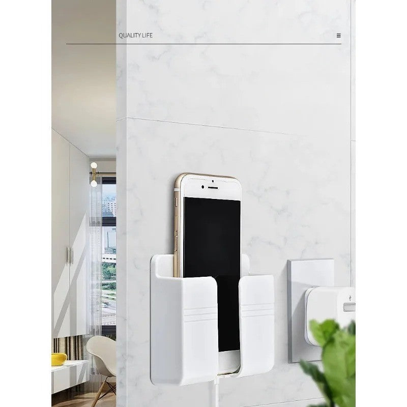 Wall Mounted Phone Holder Multifunction Punch Free Organizer TV Remote Control