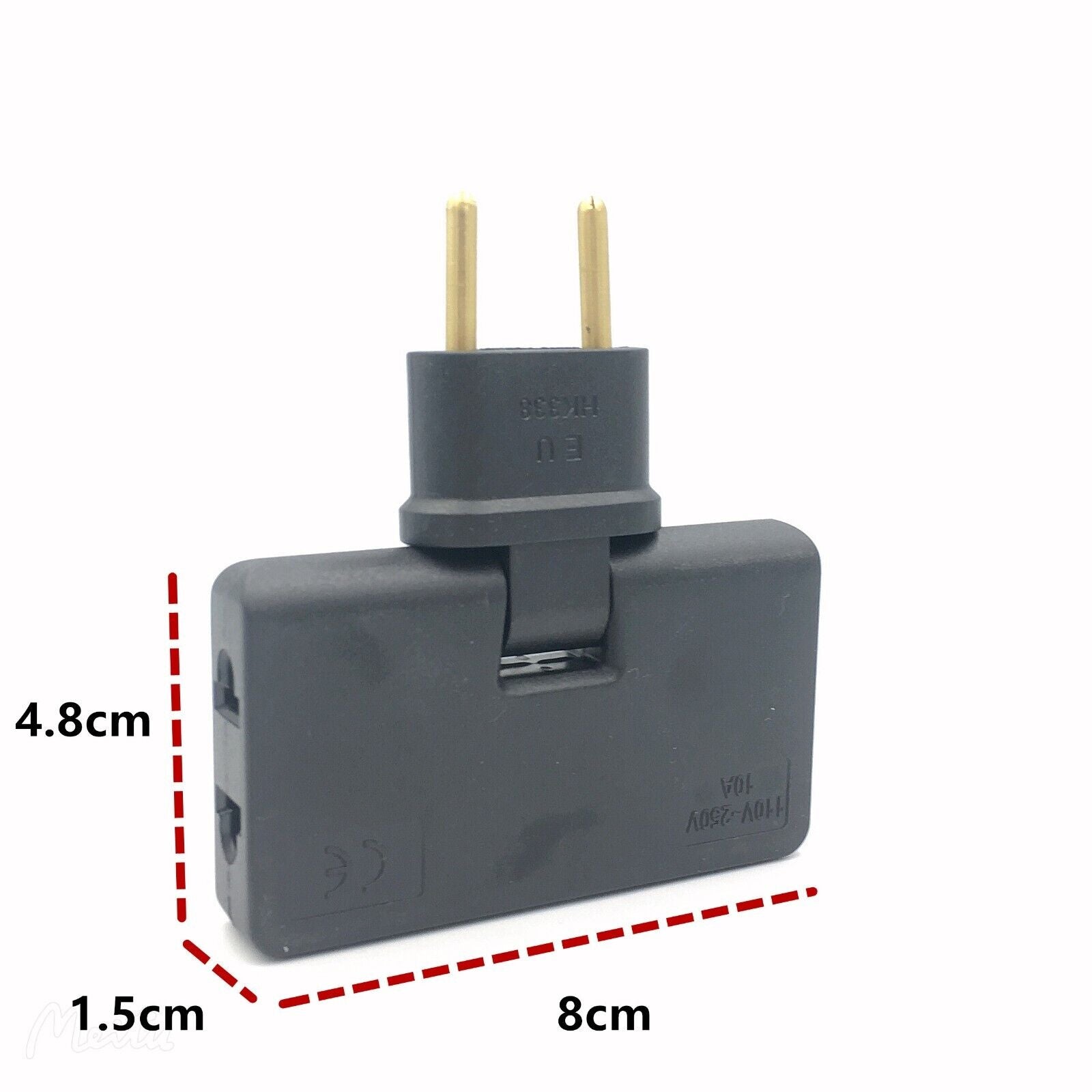 EU/AU/US to EU Converter Extension Travel Adapter with 3 Ports