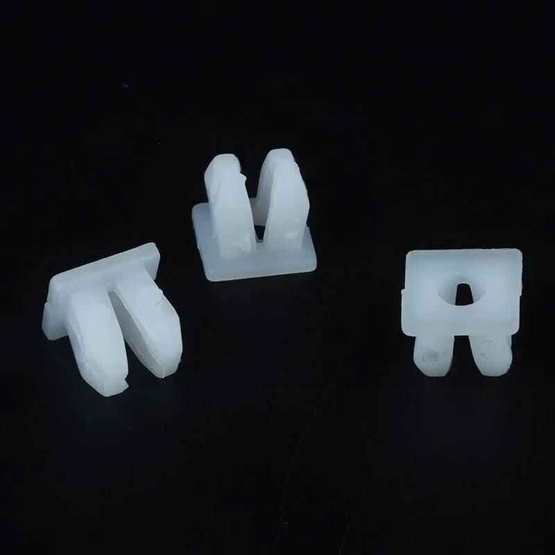 10x 5mm Hole Auto Fasteners White Universal Car Plastic Push Rivet Fender Clips