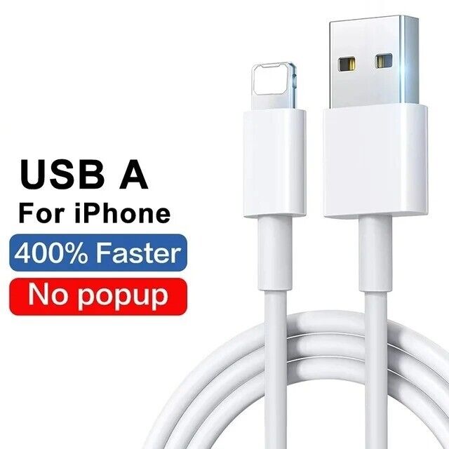 8Pin to USB Fast Charger Cable for Apple iPhone 6 7 8 X 11 12 13 14 Pro Max