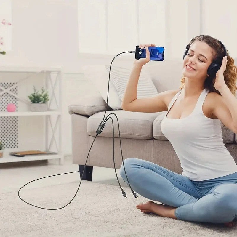 100W 3 in 1 USB Cable Type C Cable for Samsung Xiaomi Huawei Iphone Charger