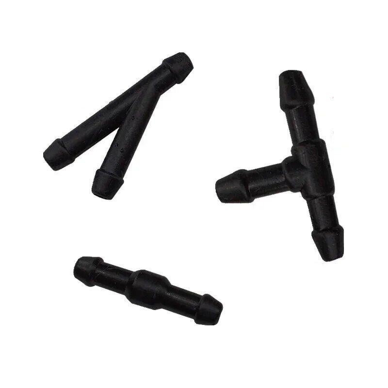 3x T/Y/I Types Car Windshield Washer Nozzles Hose Water Tube Connectors