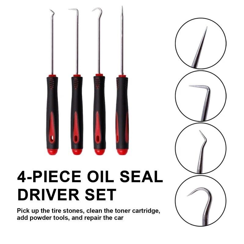 4pcs 160mm Auto Car Oil Seal Screwdrivers Set Hose Removal Hook Set