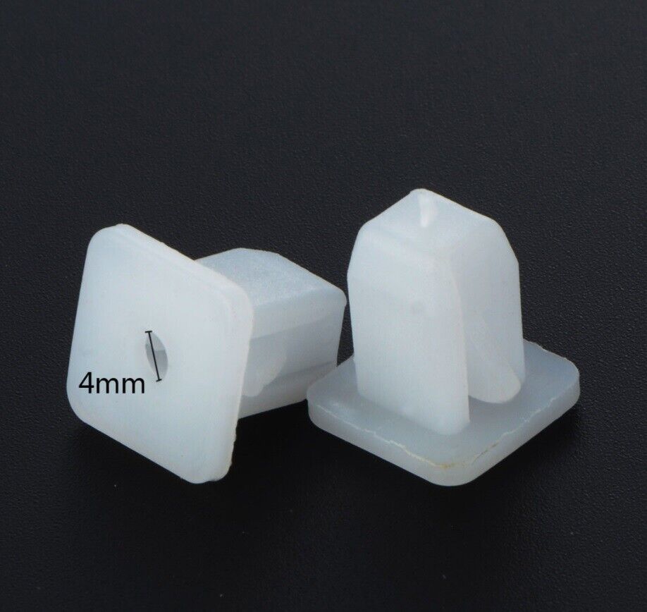 15x Auto Fasteners White Square Car Bumper Hold Clips 14x15x8mm