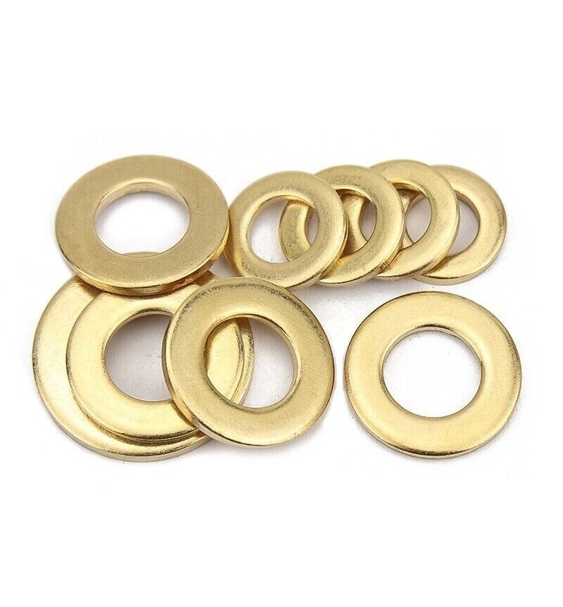 Flat Brass Washers Solid DIN125 M2 M2.5 M3 M4 M5 M6 M8 M12