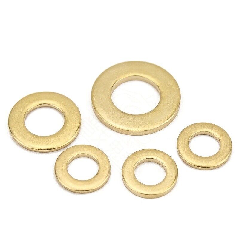 Flat Brass Washers Solid DIN125 M2 M2.5 M3 M4 M5 M6 M8 M12