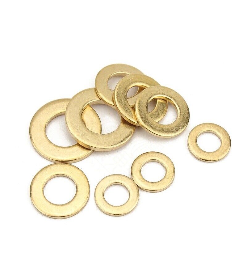 Flat Brass Washers Solid DIN125 M2 M2.5 M3 M4 M5 M6 M8 M12