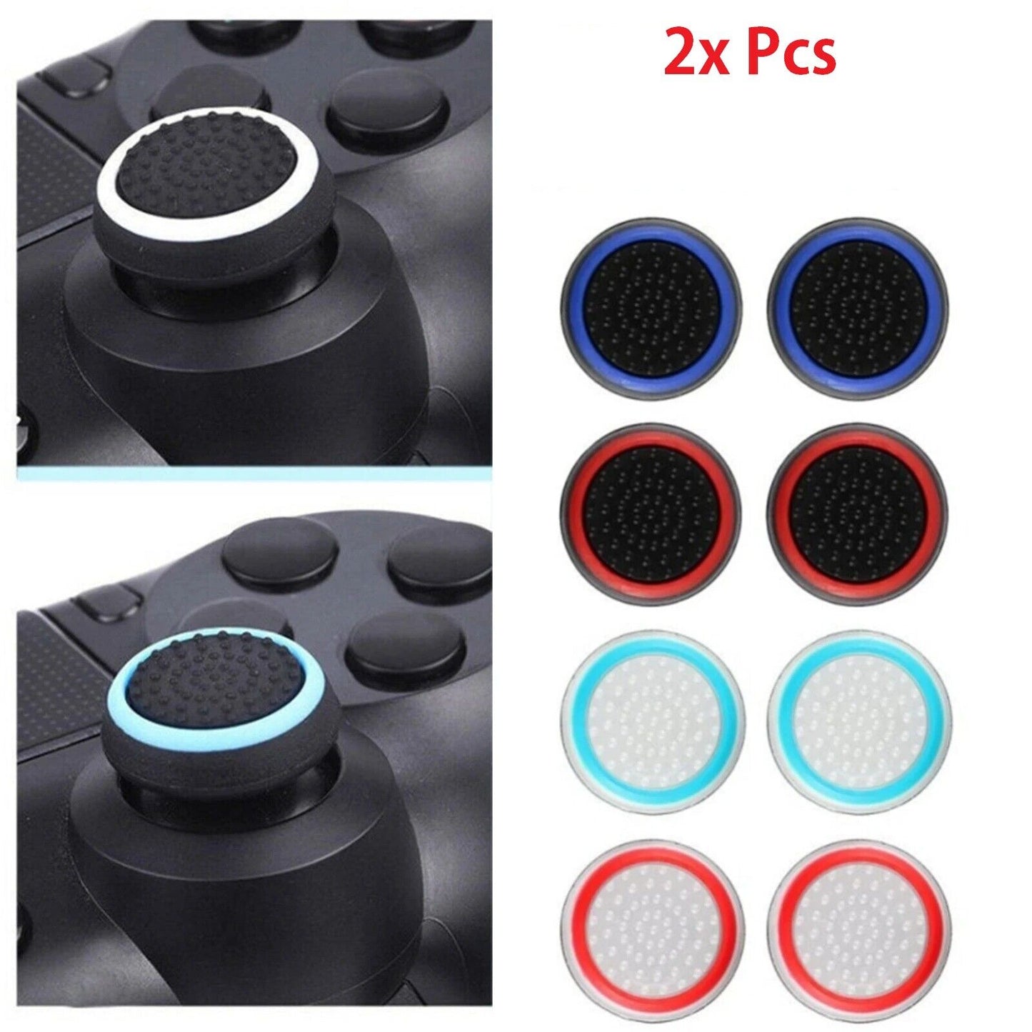 2x Non-Slip Analog Joystick Thumbstick Thumb Stick Grip Caps PS3 PS4 PS5 Xbox