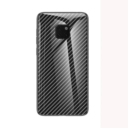 Huawei Mate 20 Pro Carbon Fiber Protective Cover Tempered Glass