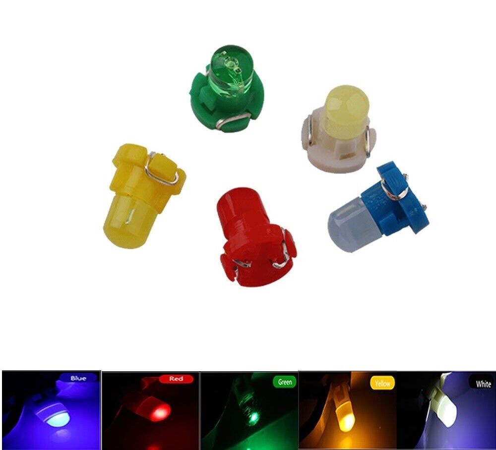 T3 Interior Light Wedge LED Auto Instrument Bulb 12V (5 Colours)