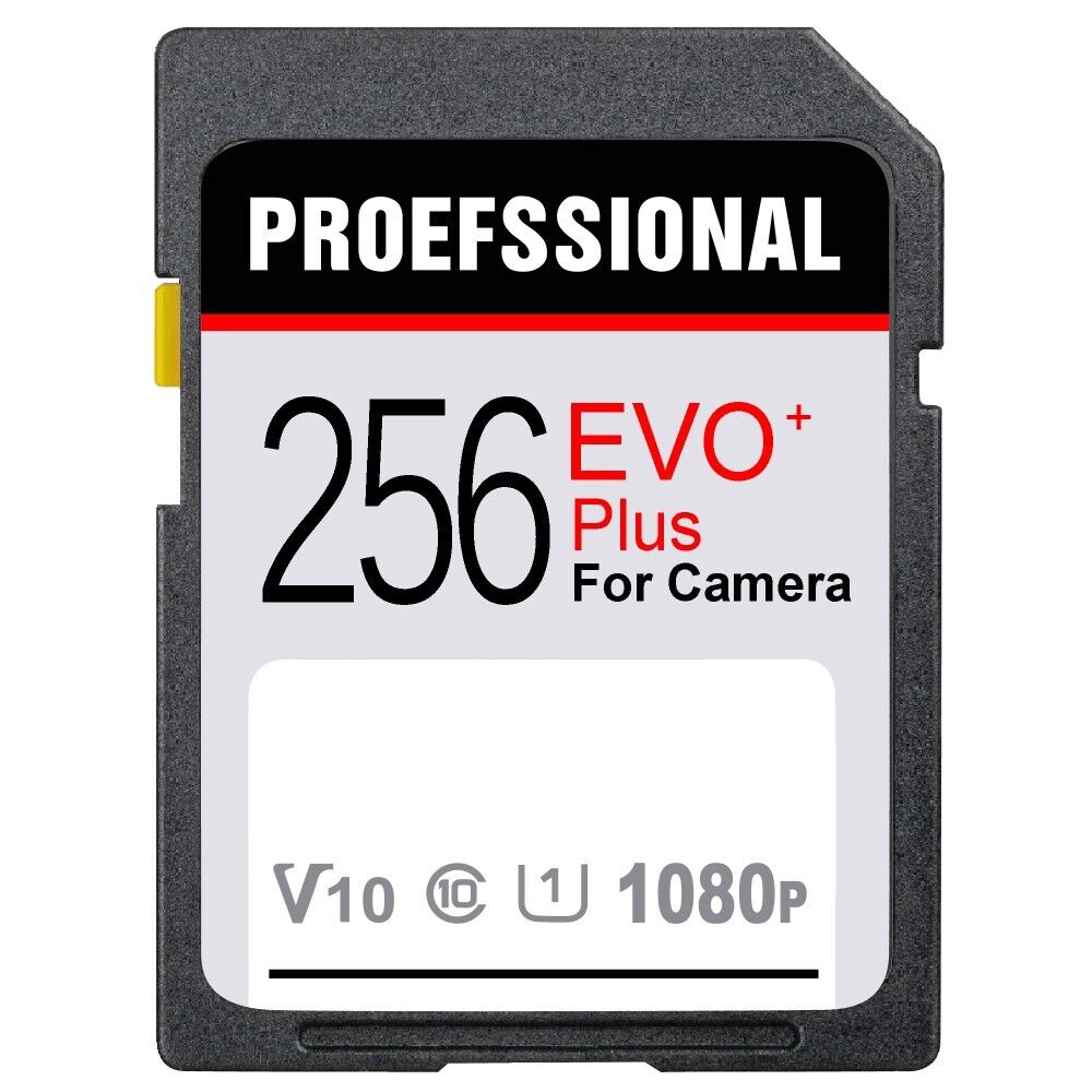 Professional Evo Plus 256GB SD Card for Camera 4K SDHC