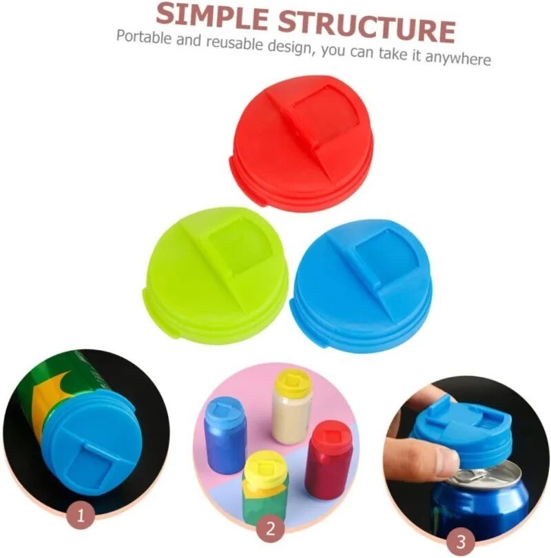 1x Beverage Can Lid Soda Tin Leak Proof Lid Beach Gadgets Drinks Protector