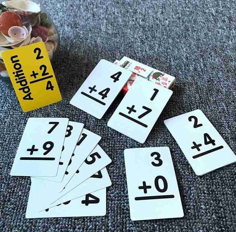 Educational Kids Flash Cards Addition Learning Arithmetic Maths Game