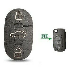 Audi A2 A3 A4 A6 A8 TT 3 Button Remote Key Fob Shell Rubber Pad Repair