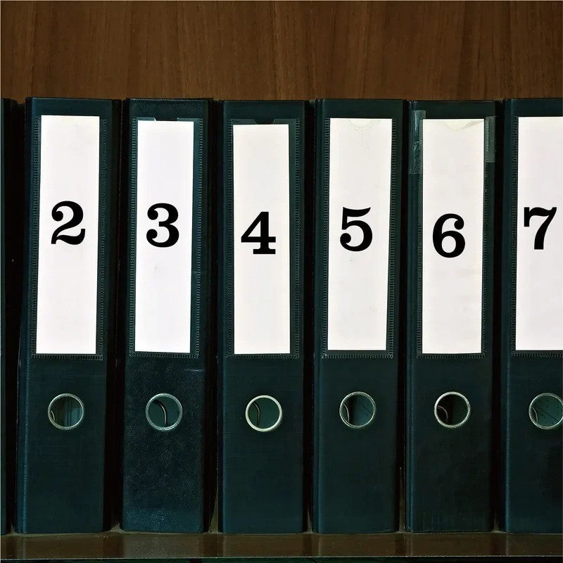 1x Set of 1 inch Numbers 0 1 2 3 4 5 6 7 8 9 Vinyl Self-Adhesive Office Home