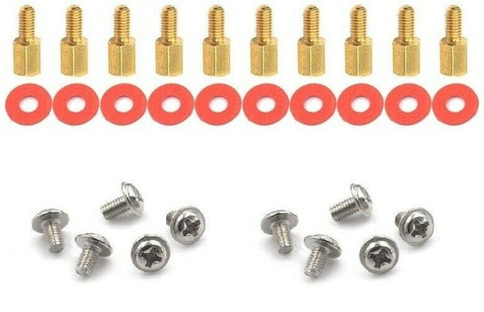 25x 6.5mm Brass Standoff 6-32 M3 PC Motherboard Riser + Screws + Washers