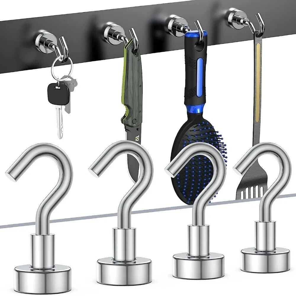 1x Magnetic Hook Multi-Purpose Storage Home Kitchen Bar Storage Hook