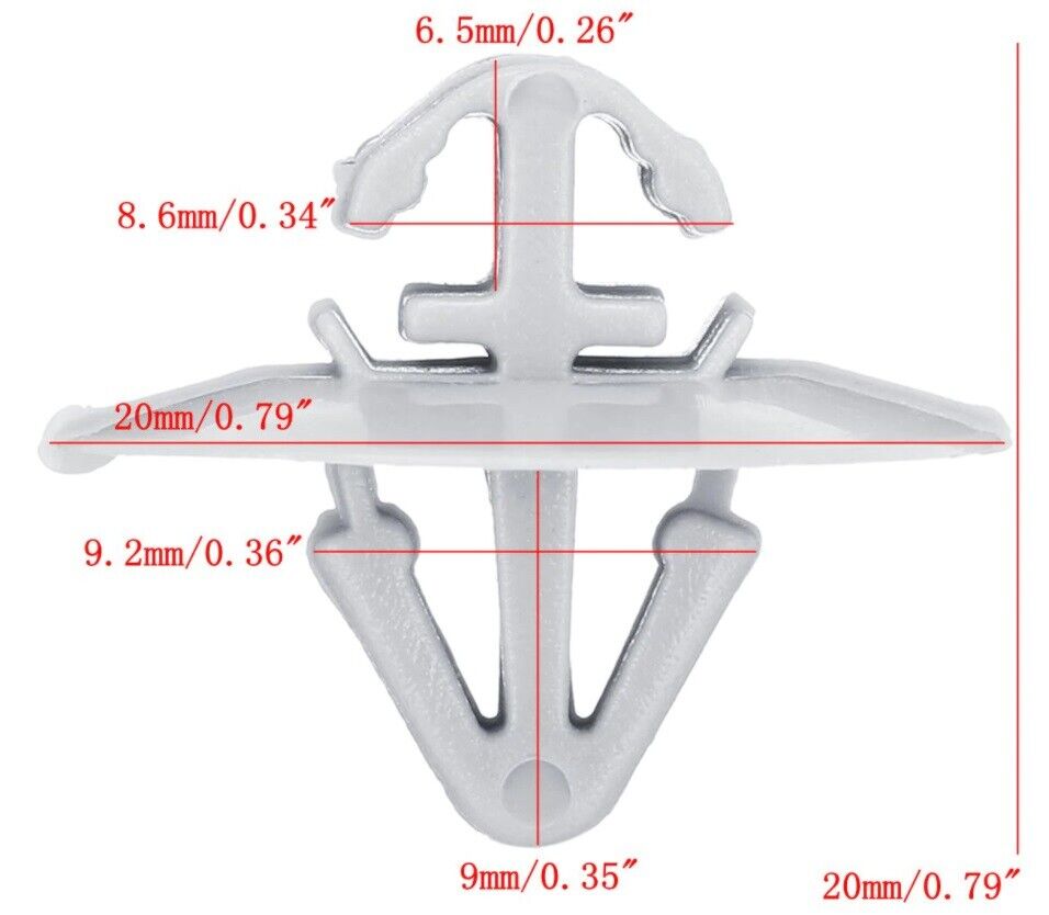 5x Clips Renault Trafic & Opel Vivaro Side Moulding Lower Protection Door Trim