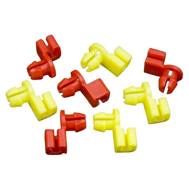 Pair of Car Left and Right Door Side Lock Latch Rod 4mm Size Plastic Clips