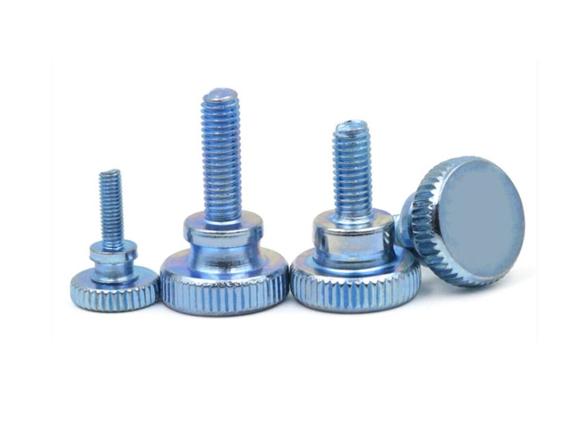 M3 12mm Carbon Steel Thumb Screw with Collar High Head Manual Adjustment Screws