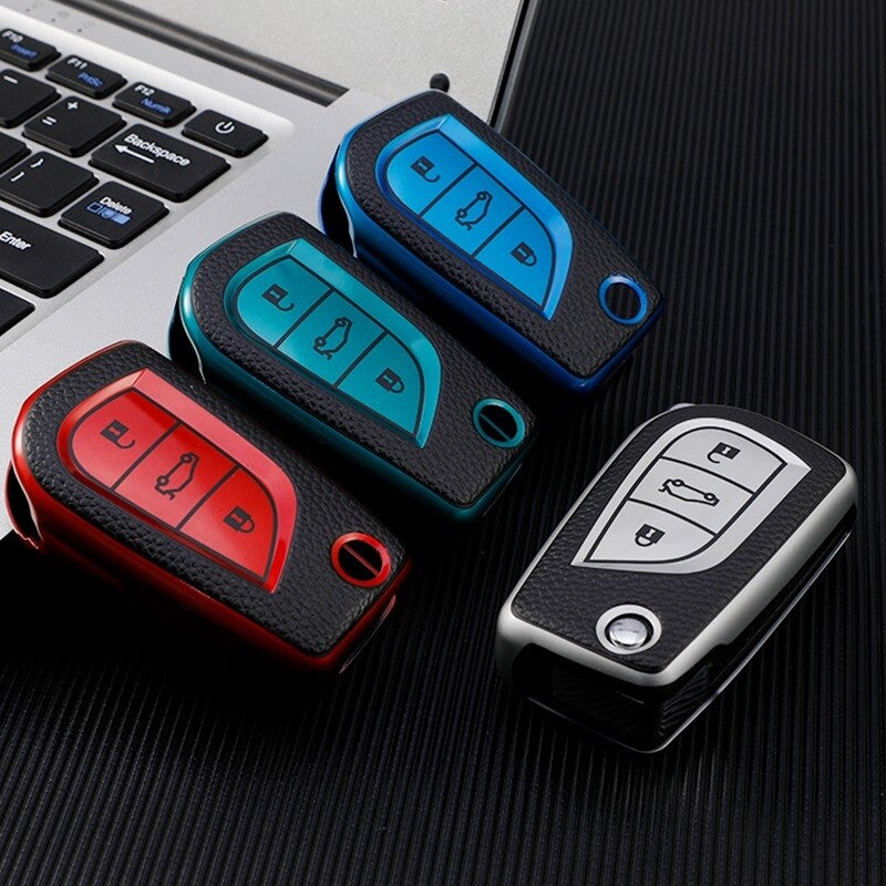 TPU Key Fob Case Cover for Toyota Corolla Levin Verso Yaris 2014 Auris Aygo RAV4