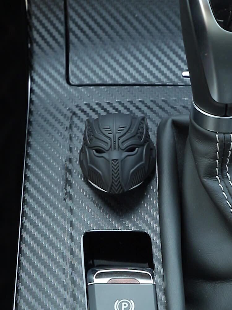 Black Panther Car Start Stop Ignition Switch Button Cover Protector