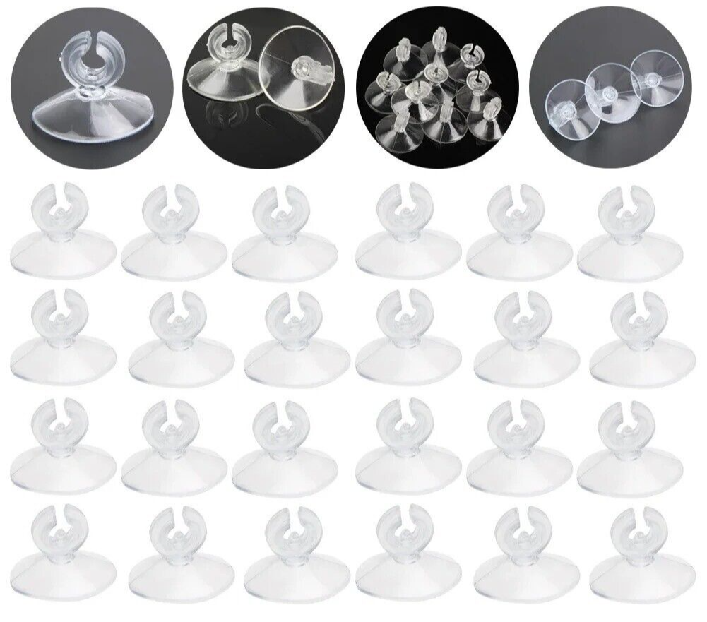 10x Aquarium Suction Cup Holder Fish Tank Sucker for 4/6mm Air Line Pipe Tube