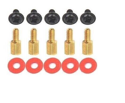 5x 6.5mm Brass Standoff 6-32 M3 PC Motherboard Riser + Screws + Washers