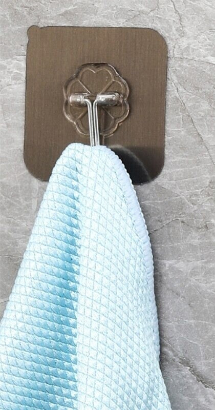 4x Door Wall Hangers Strong Hook Key Towel Kitchen Bathroom Storage