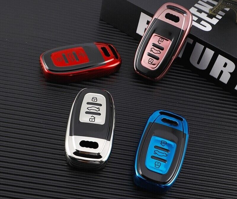 Audi A4 A4L A5 A6 A6L A7 A8 Q5 RS7 S7 Q5 3 Button Remote Key Fob Case Cover