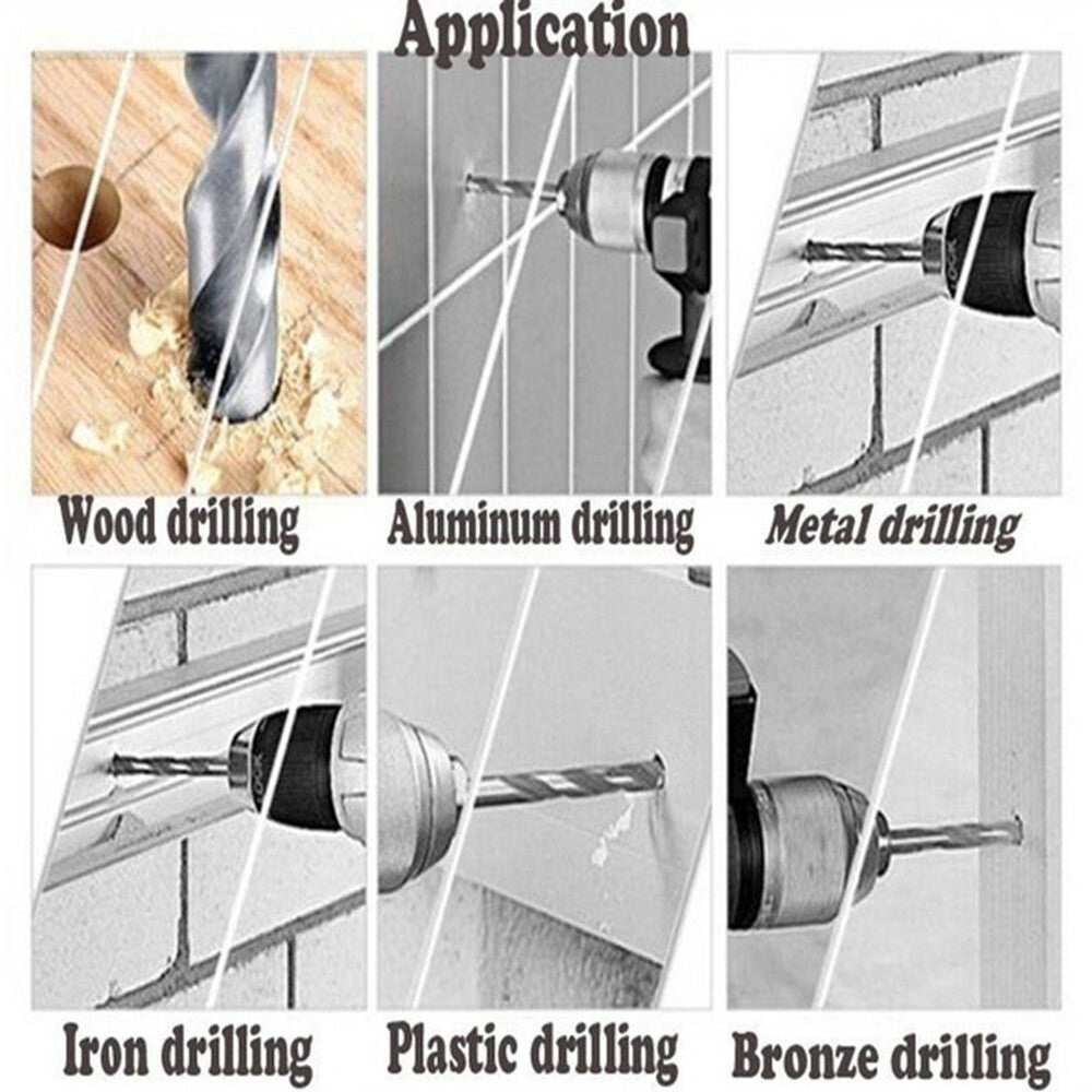 50pcs Titanium Coated Drill Bit HSS High Speed Steel Drill Bits 1/1.5/2/2.5/3mm