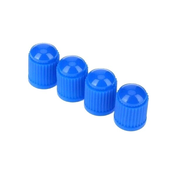 16x Blue Plastic Tyre Valve Dust Caps Car Van Motorcycle Bmx