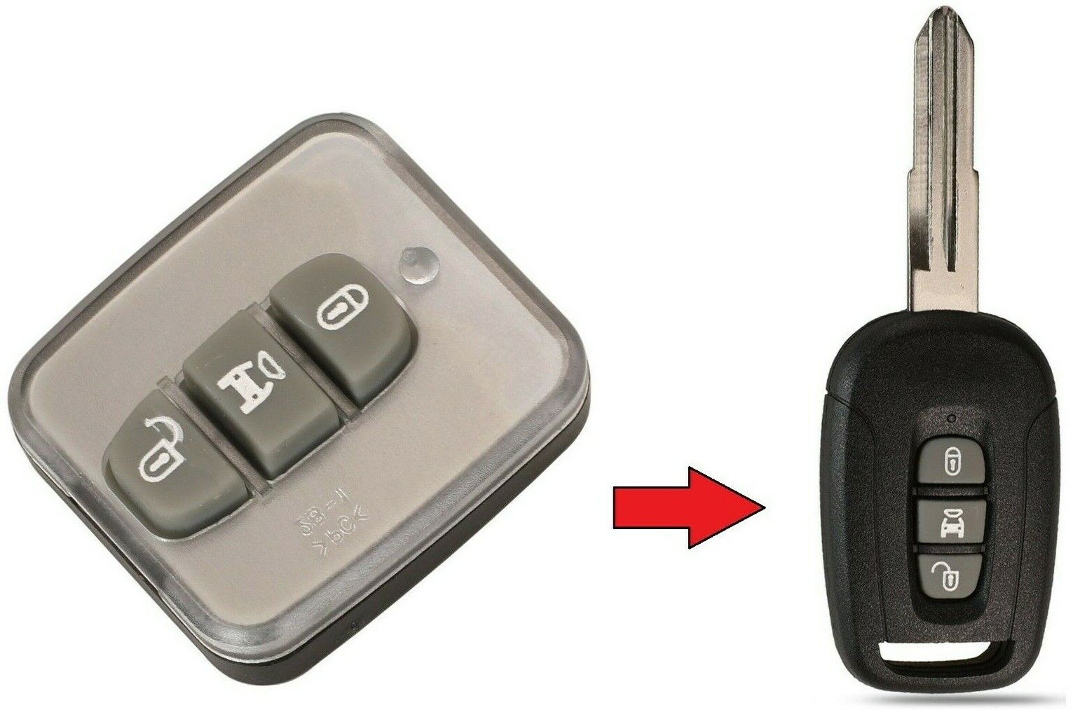 3 Button Remote Key Replacement for Chevrolet Captiva Antara Opel Cruze