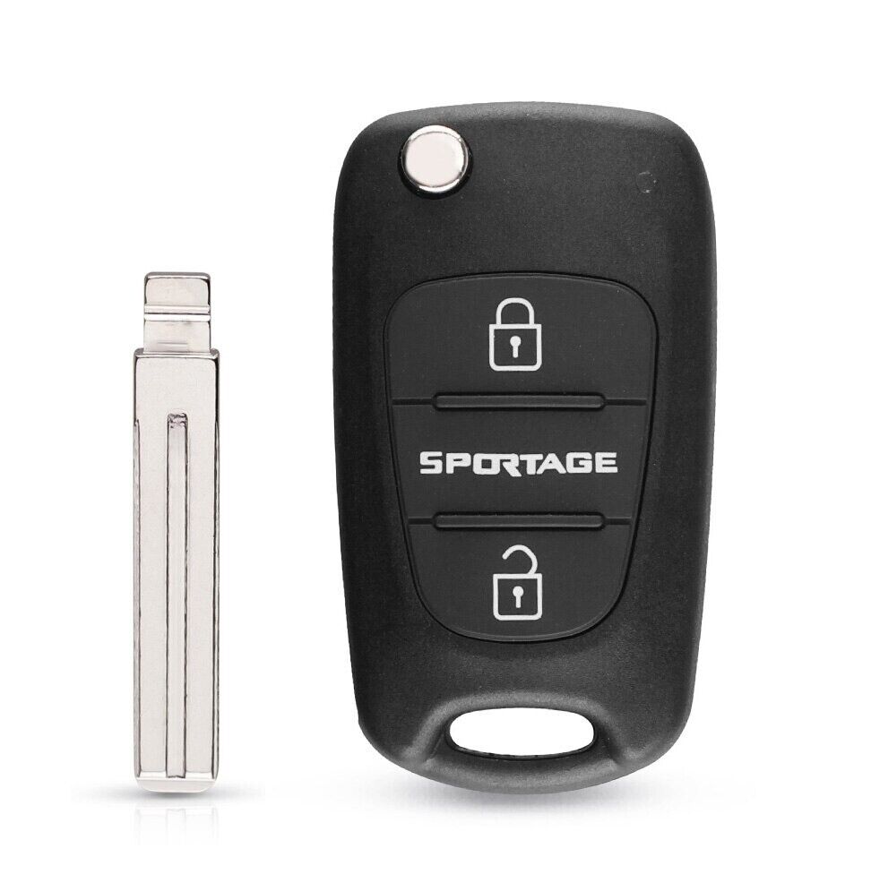 Kia Sportage Key Shell 3 Button Remote Key Fob Shell Case with Uncut Blade