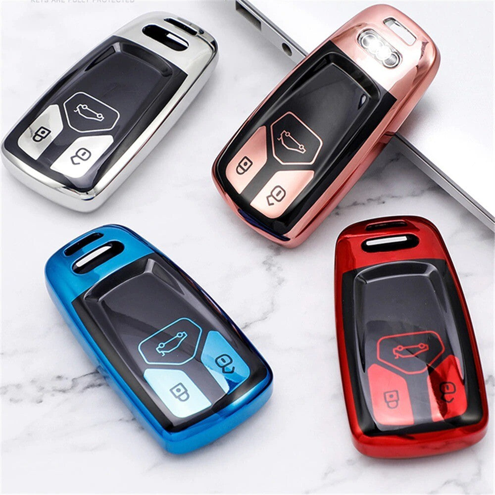 Car Key Fob Case Cover for Audi A4 B9 A5 A6 8S 8W Q5 Q7 4M S4 S5 S7 TT TTS