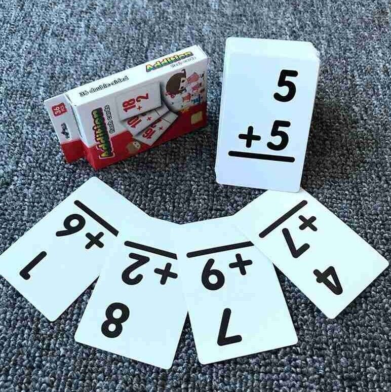 Educational Kids Flash Cards Addition Learning Arithmetic Maths Game