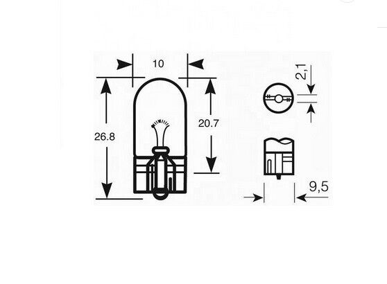 15x 501 SIDE LIGHT PUSH IN CAR CAPLESS NUMBER PLATE BULBS W5W 12V 5W