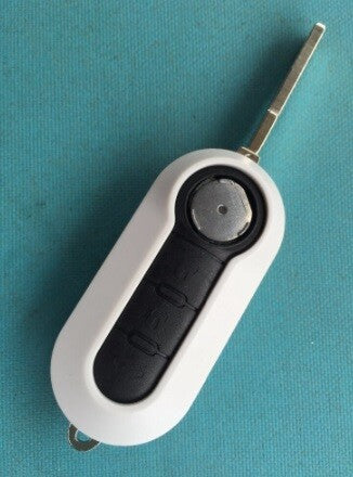 White 3 Button Remote Fob Shell Key fits Fiat 500 Panda Brava Punto Stilo