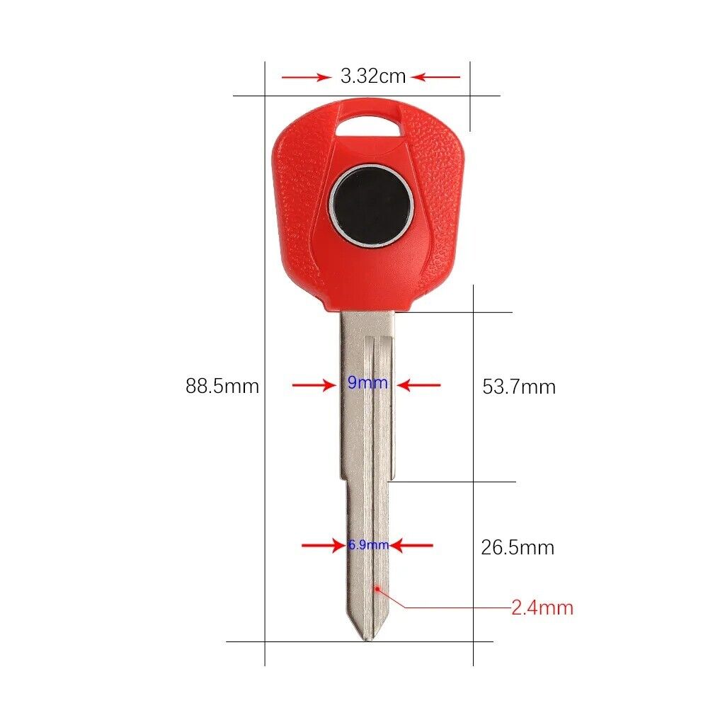 Honda Motorcycle Bike Uncut Blank Key CBR1000RR CBR600RR CBR900 CB1300 CBR954